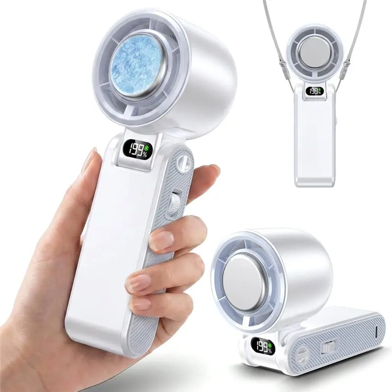 AC39-Pro Handheld Portable Fan With Turbo Cooling - Hand Held Fan Rechargeable Powerful Mini Personal Fan