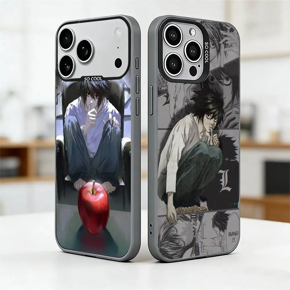 

Death Note L Lawliet Phone Case For iPhone 17,16,15,14,13,12,11 Plus,Pro Max,XS,Colorful Silver Phone case Funda Cover