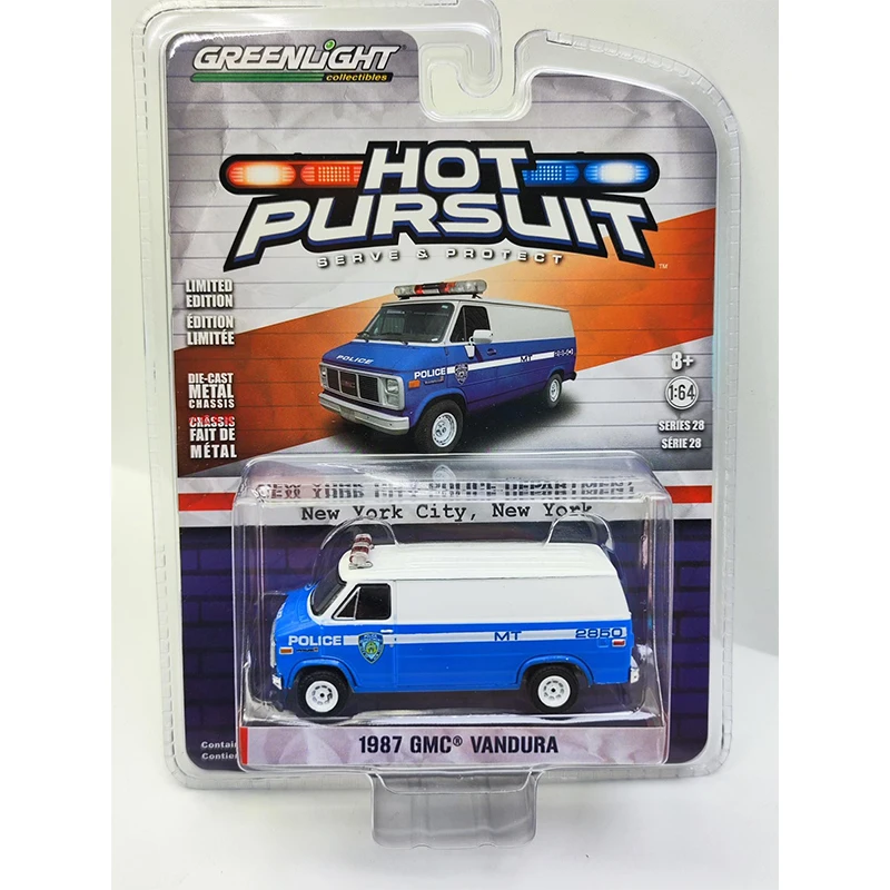 Door Greenlight 1/64 Diecast Modelauto 2021 Tahoe Politie Achtervolging Voertuig PPV Wit met Zwarte Strepen General Motors Fleet Police