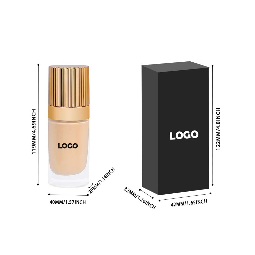 

Личная основа под частной маркой, 18 цветов, жидкая основа с индивидуальным логотипом, невыцветающий водостойкий матовый консилер с полной канавкой, стойкий макияж