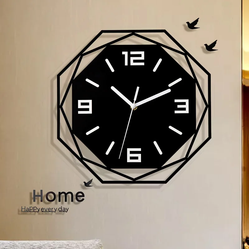 12inch Modern Minimalist Decorative Wall Clock  Silent Acrylic Material Minimalist Personality  Atmospheric Art Quartz Clock