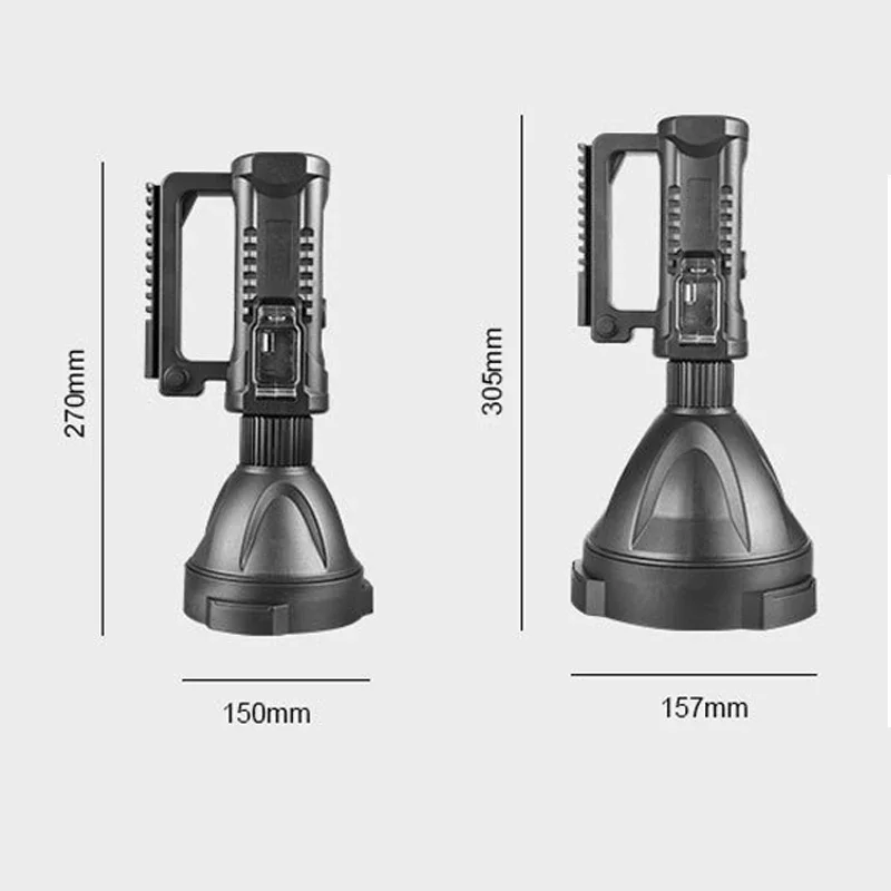 Imagem -05 - Lanterna Led Poderosa Portátil Suporte Montável Holofote Portátil Holofote Recarregável Usb Tocha Impermeável Conjunto de Luz