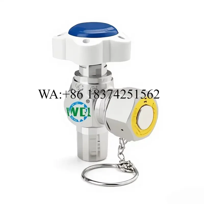 Wmwmnu for Specialty Manual Gas Valve CGA DISS724 for Carbon Monoxide Hydrogen Cylinder 3/4 NGT Port Size 3-Year