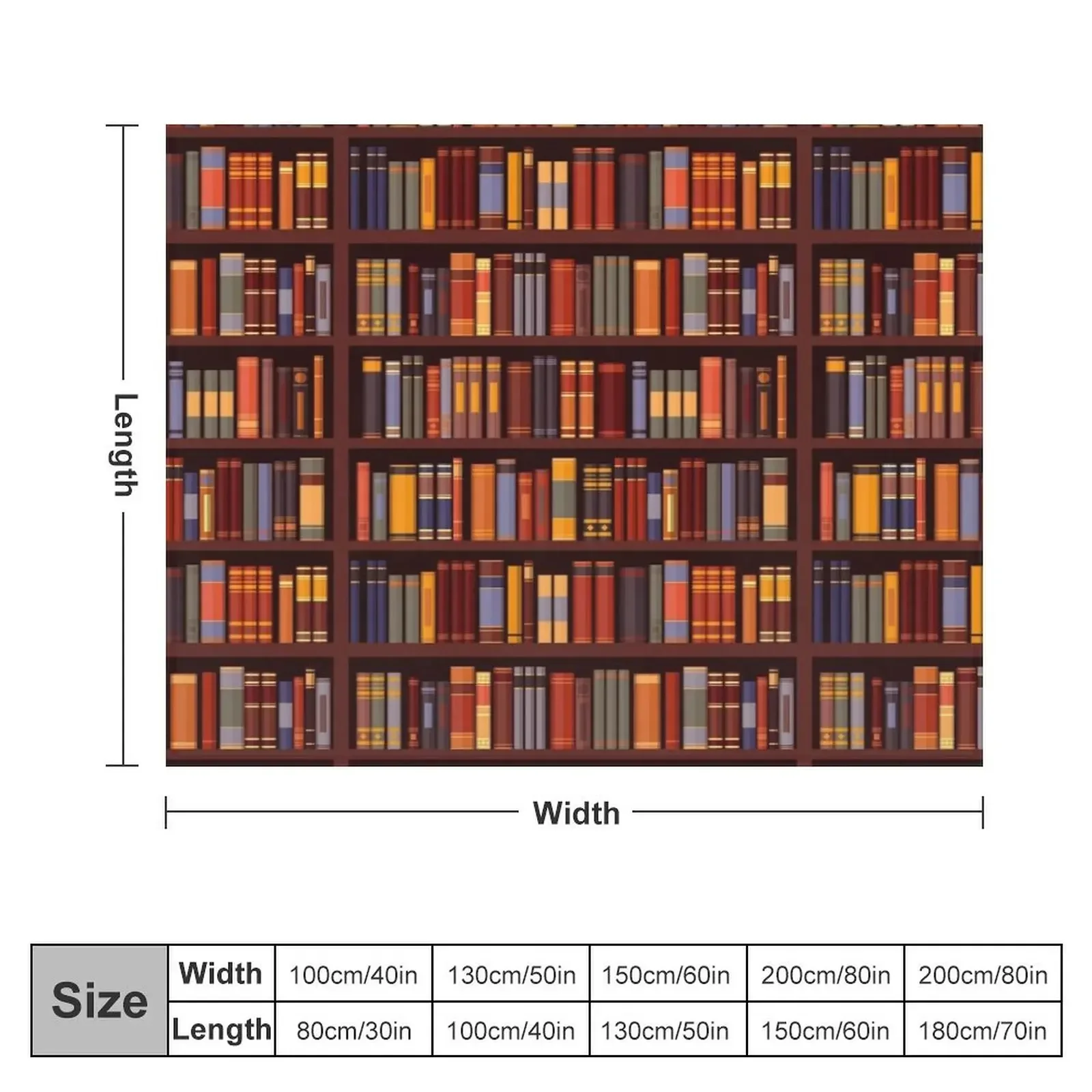 vintage bookshelf Bookworm Antique book library Throw Blanket Sofa Decorative Throw Weighted Winter beds Blankets