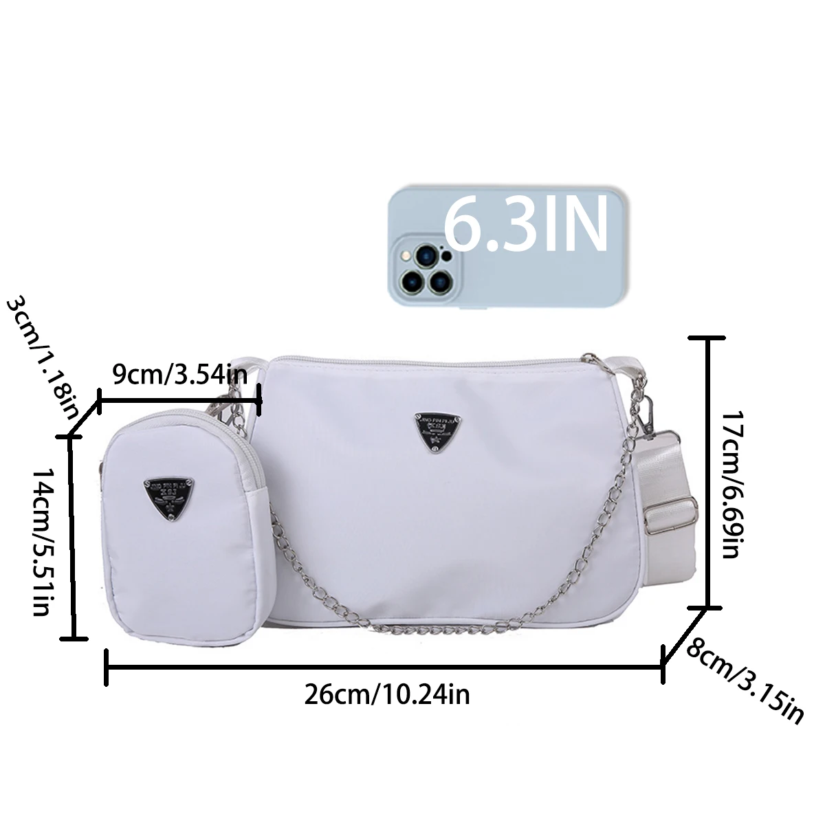 Bolso bandolera de nailon para mujer, bolso informal portátil a la moda, bolso cruzado para estudiantes