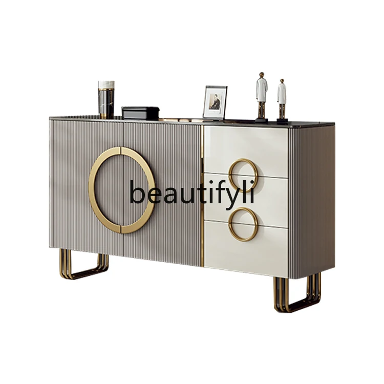 

Light luxury door cabinet Modern door shoe cabinet Italian entry guest foyer Household dining side cabinet