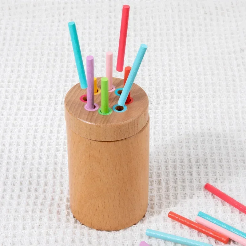 Holz Passende Spielzeuge Montessori Farbe Passenden Sortierung Stick Balance Spielzeug Feinmotorik Mathematik Lernen Pädagogisches Spielzeug Kinder