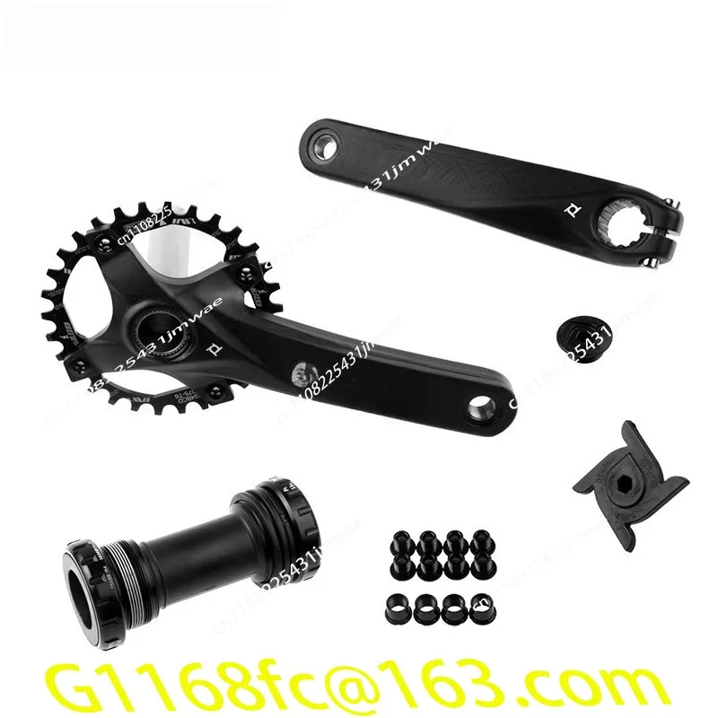 Mountain bike hollow crank bicycle hollow tooth plate 32T-52T anti-white central shaft