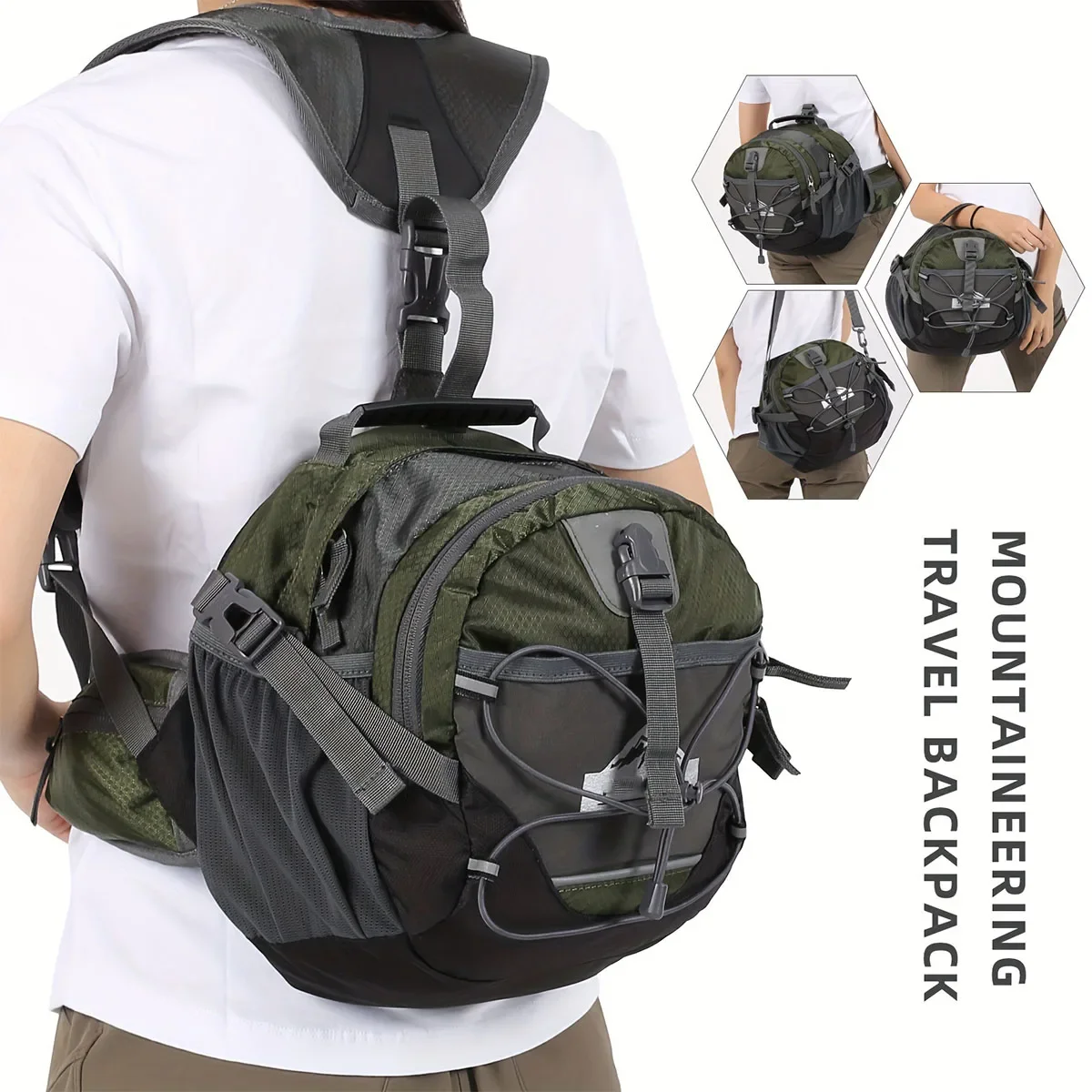 

Outdoor Mountaineering Waist Bag 18L Multifunctional Sports Travel Waist Pack Large Capacity Crossbody Shoulder Handbag Backpack