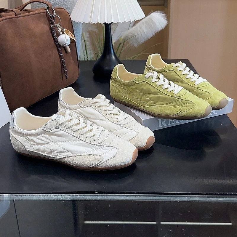 2026 Women's Sneakers Shoe Anti Slip Colorblocked German Training Shoes Women Comfortable Female Shoes for Spring and Autumn