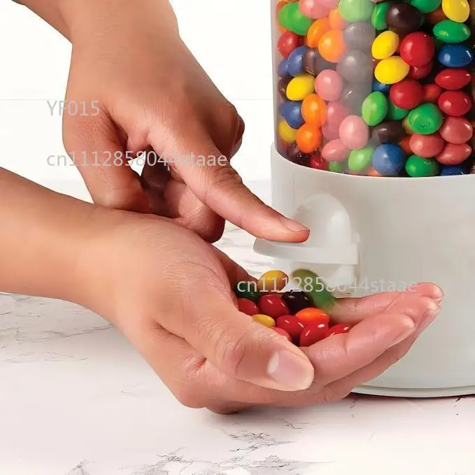 Dual Chamber Snack Dispenser, Manual Candy Nut Storage Distributor