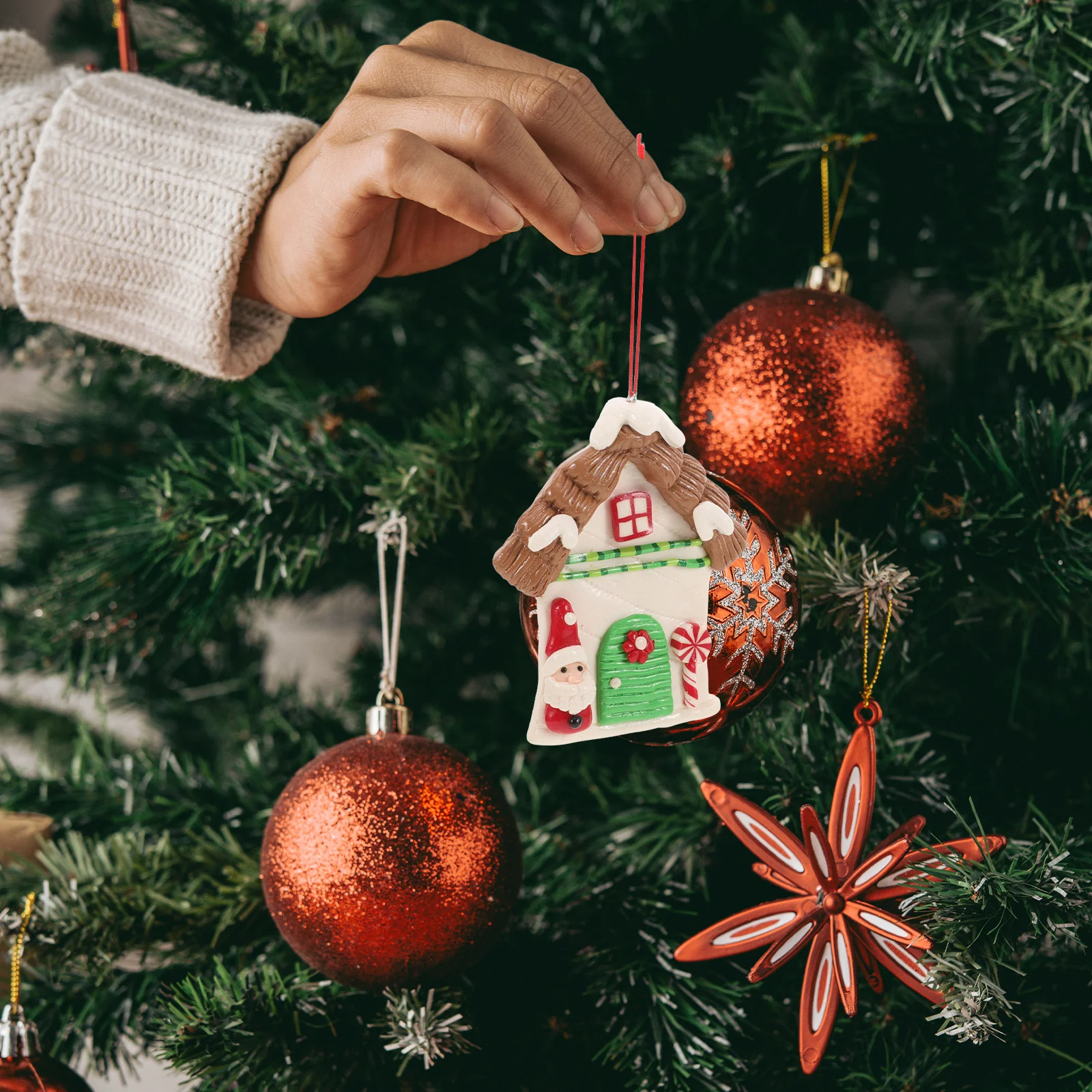 

Gingerbread House Christmas Ornament Tree Decorations Xmas Holiday Supplies Versatile Use for Festive Occasions