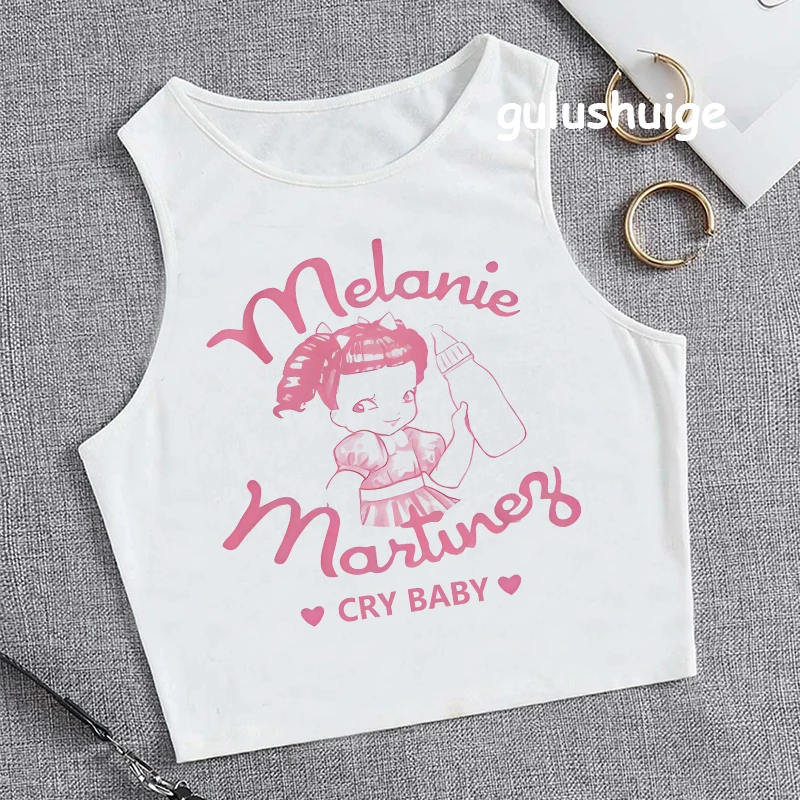 Crop Top Vest T Shirt Melanie Martinez Tee Women Cropped T-shirt Funny Tank Top Hip Hop Tshirt Female Comic Clothing