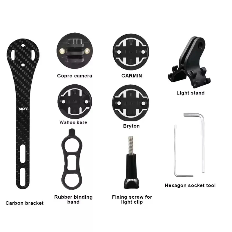Ultraleichte Carbon Fiber Road Fahrrad Computer Halterung Multifunktionale Radfahren Stoppuhr Tacho Rack Für GARMIN Bryton GOPRO