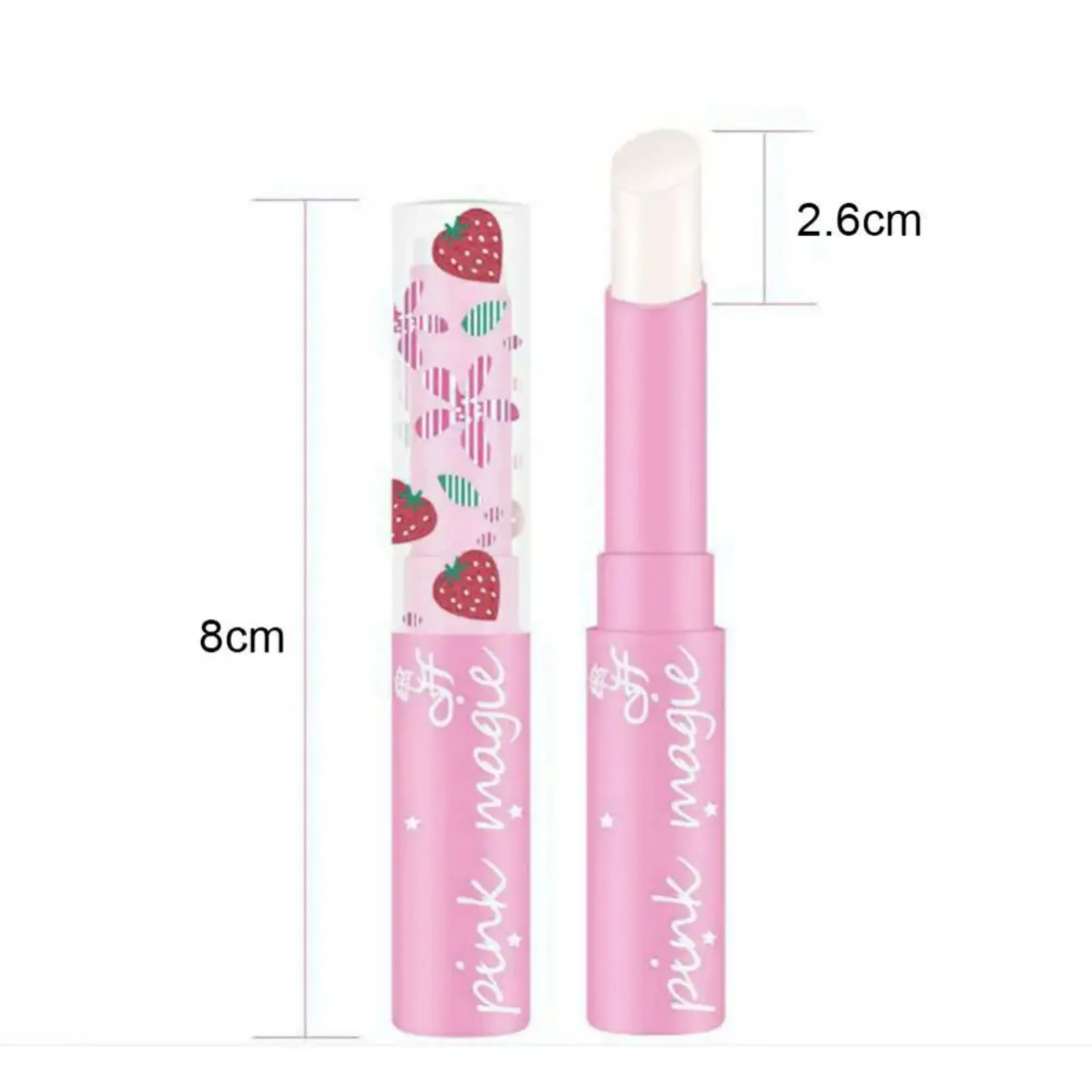 Feuchtigkeitsspendender Lippenbalsam für Damen und Mädchen, natürliche Formel, süßer, nahrhafter Lipgloss, natürlicher Erdbeer-Lippenstift, pflanzliche Bio-Lippen