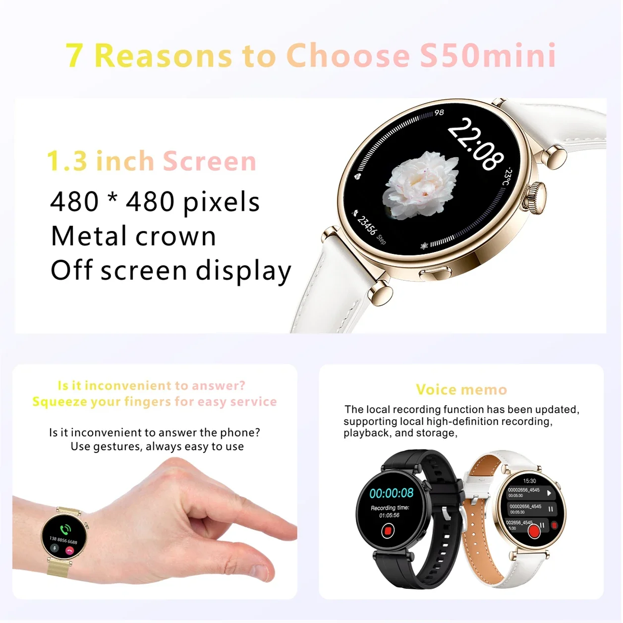 

NCZOBOE Straps Smart Watch Women Men Smartwatch Sport Smart-watch For Android IOS Fitness Tracker With BT Call Music Heart Rate