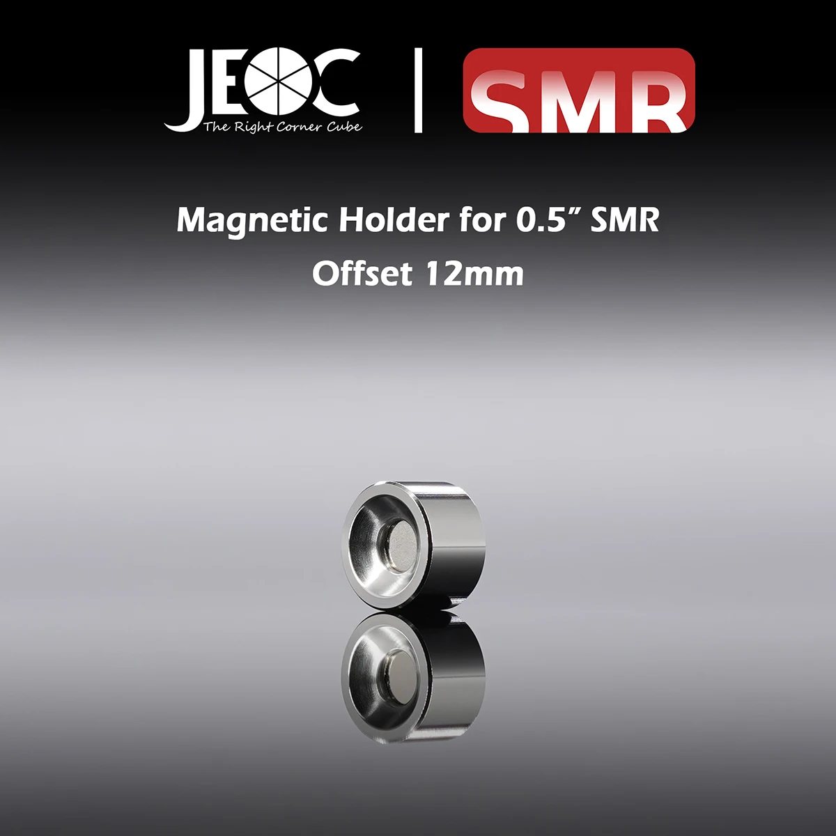 Magnetischer Halter ohne Schaft JEOC für sphärisch montierten Retroreflektor (SMR) 0,5", 12 mm Versatz, mit 0,5" Kugelsensor Sitz. – Detail 1