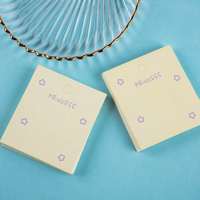 50pcs Blue To Pink To Purple To Yellow Hair Clip Paper Cards Accessories Jewelry Display Card Hair Clip Plastic DIY Supplies