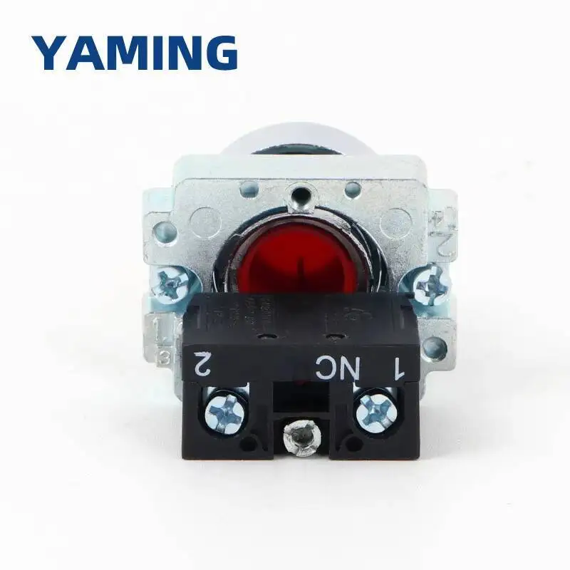 XB2-BA31C BA31C Testa piatta 22 mm Verde Rosso Giallo Reset Pulsante momentaneo Interruttore a pulsante di avvio Contatto argento