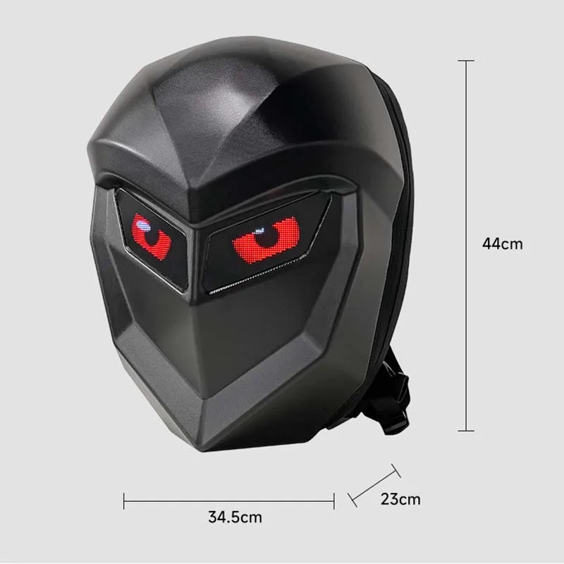 Motorcycle Bag With LED Screen Hard Shell Cycling Helmet Backpack Phone APP BT Control Business Travel Waterproof Bag Men Gift