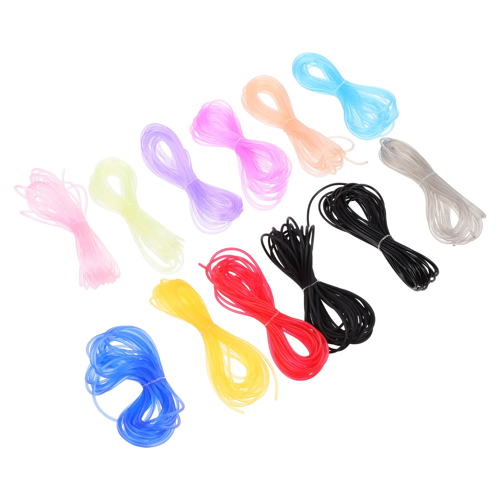 

12 Rolls Silicone Cord Necklace DIY Jewelry Making Ropes Multifunction Replacement Strap Pendant Bracelet Premium Material