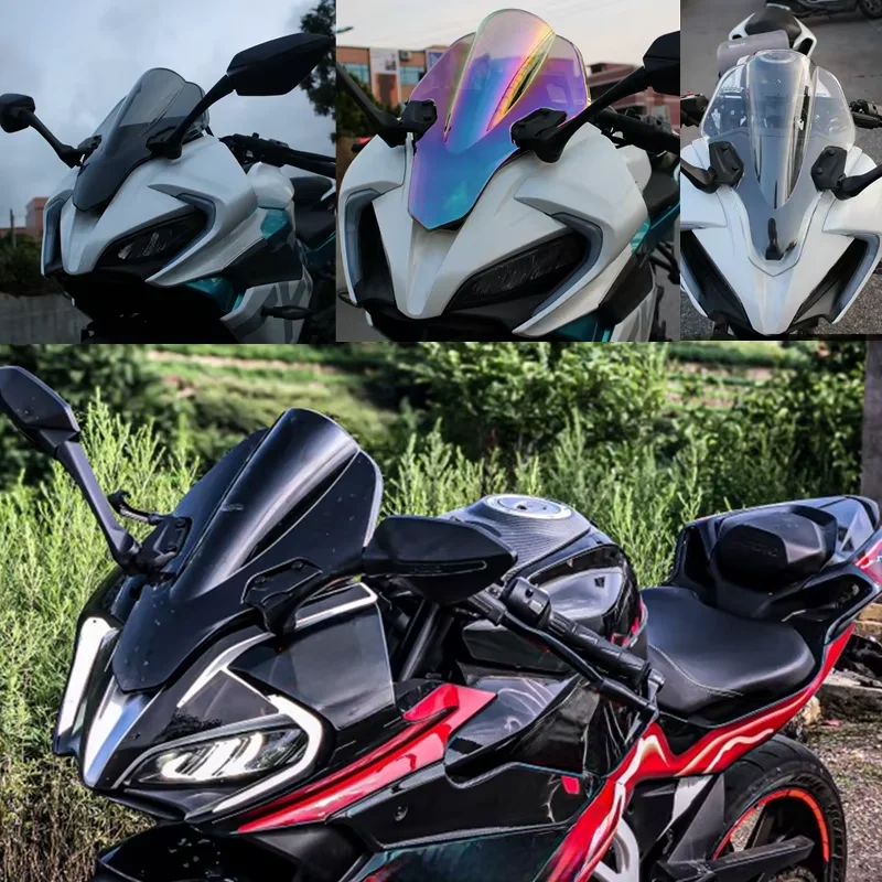 Windschutzscheibe für CFMOTO 250SR Lite 2019-2026 Windschutzscheiben-Deflektoren Windschutzscheibe Smoke Iridium
