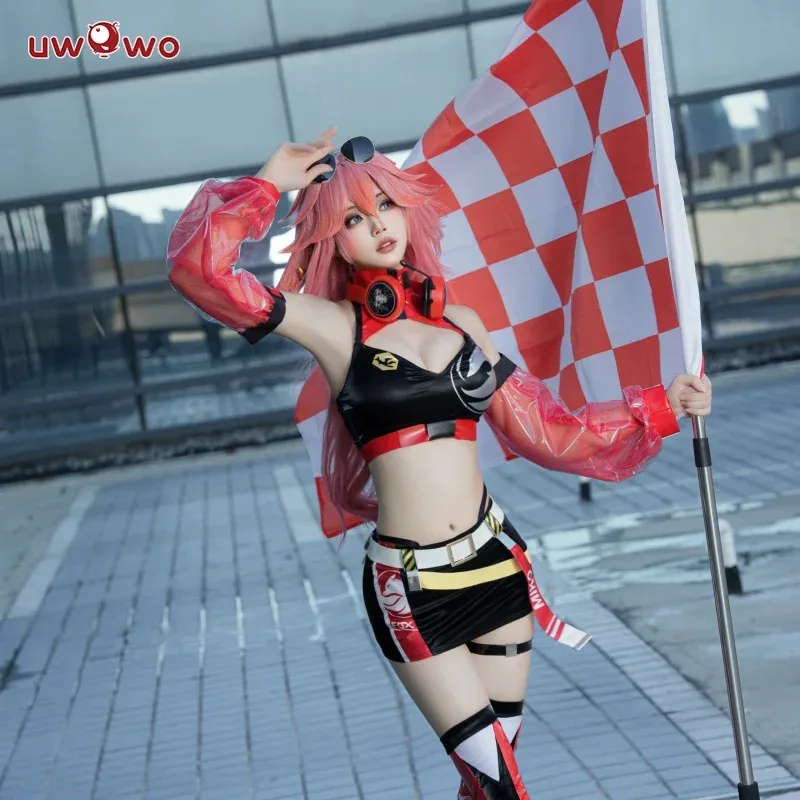 

IN STOCK UWOWO Genshin Impact Exclusive Fanart Racing Yae Miko Casual Outfit Cosplay Costume Inazuma Yae Miko Halloween Costumes