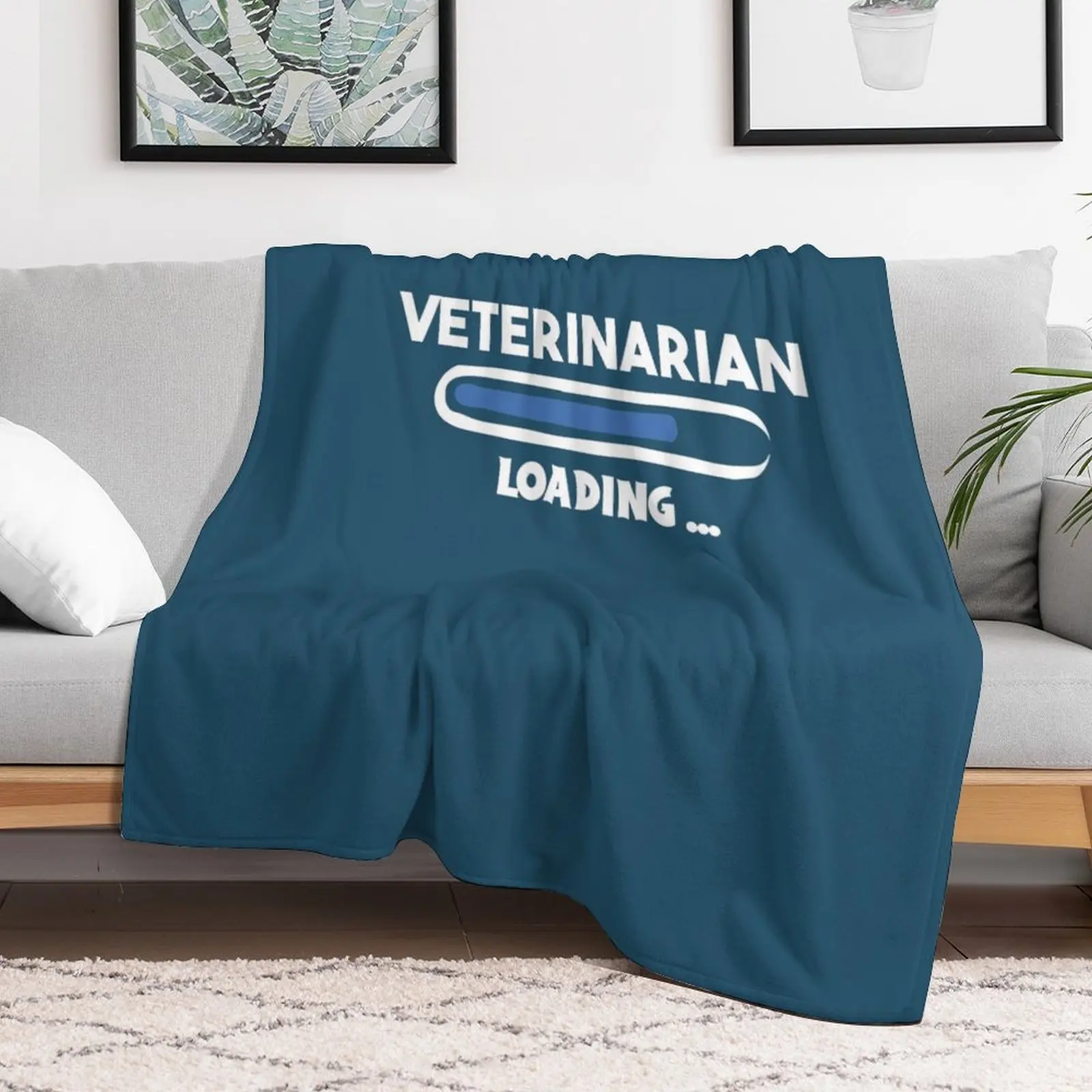 Veterinarian Loading Throw Blanket Nap Luxury St Multi-Purpose funny gift Blankets