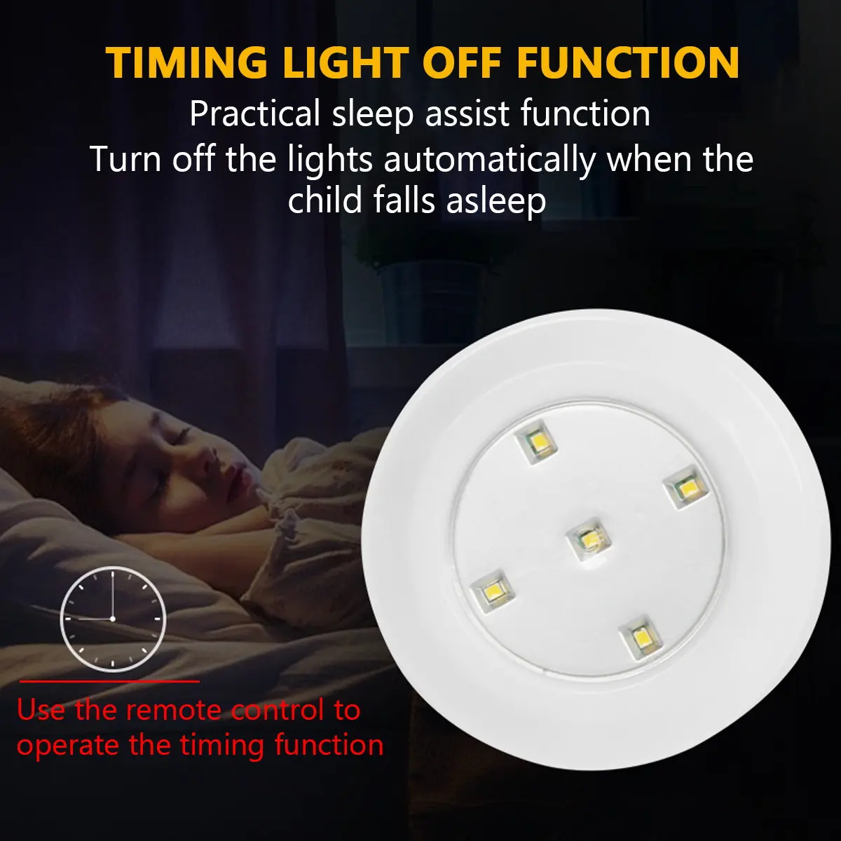 3Pcs Touch Night Light Wireless LED Dimmable Cabinet Lamp Bedroom Wall Light Timing Remote Control Bright Eye Protection