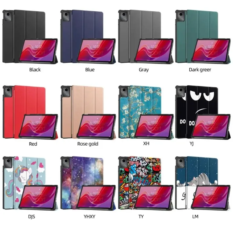 Case for Lenovo Xiaoxin Pad 2024 TB331FC 11 Inch Tri-Folding Stand Magnetic Soft TPU Back Cover for Lenovo Tab M11 TB330FU Case