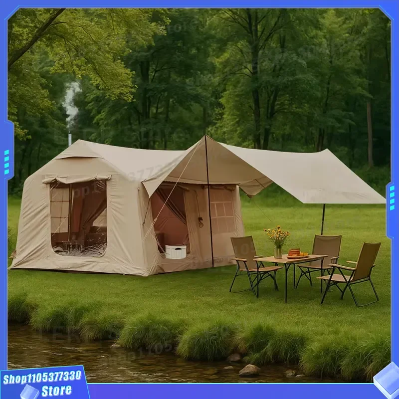 12X Model Outdoor Inflatable Tent 400x300x210cm Spacious Structure Easy Carry Bag Included Camping Picnic Essentials