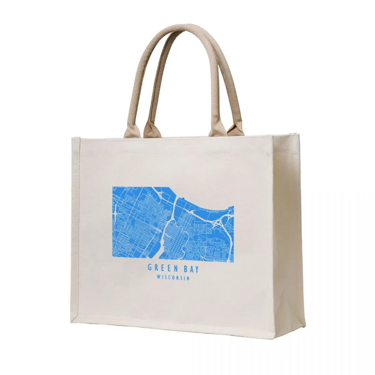 

Green Bay Map Art - Blue Tote Bag bags luxury women free delivery bags Shopper bag canvas tote bags