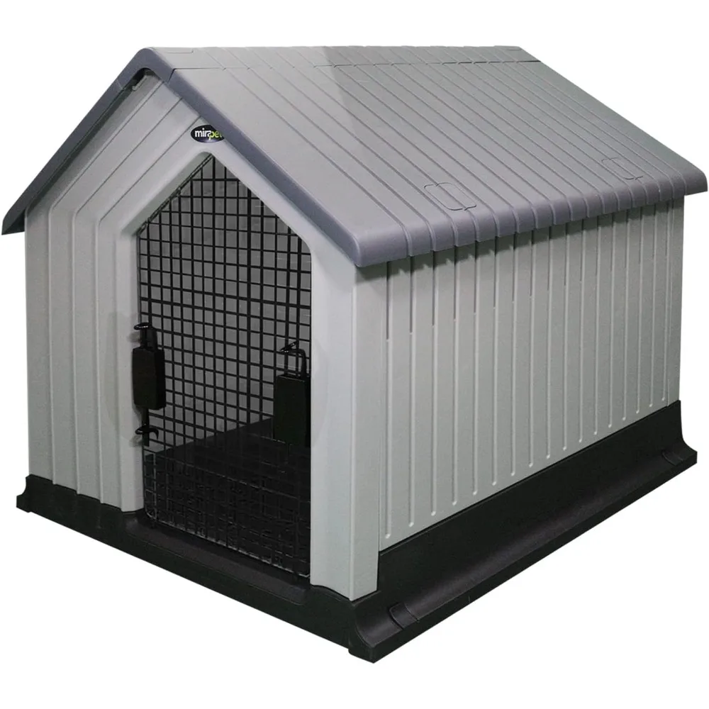 

Waterproof Plastic Dog House for Small to Large Sized Dogs, Indoor Outdoor Use Doghouse - Comfortable Retreat for Your P