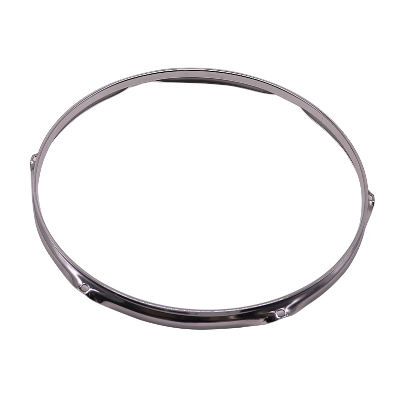 16 Inch 6 Hole Upper Drum Hoop Snare Drum Rim Iron Drum Ring Silver Color 1.2mm Thichness Drum Kit 1 Piece