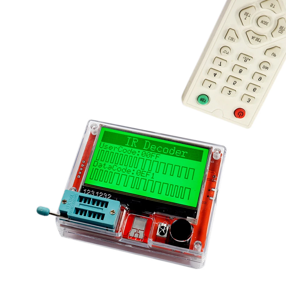 LCR-T10H TFT LCD 디스플레이 멀티미터 트랜지스터 테스터, 다이오드 트라이오드 캐패시터 저항 테스트 계량기, MOSFET NPN PNP 트라이액 MOS 테스터