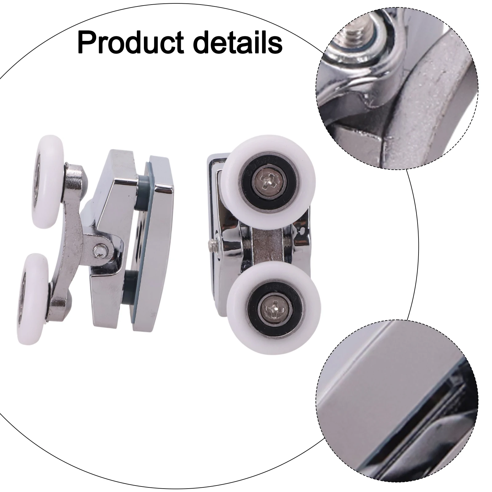 ABS Door Hardware Sliding Door Pulleys Silent Sliding Mechanism Smooth Operation Versatile Compatibility Compact Size Tool Unit