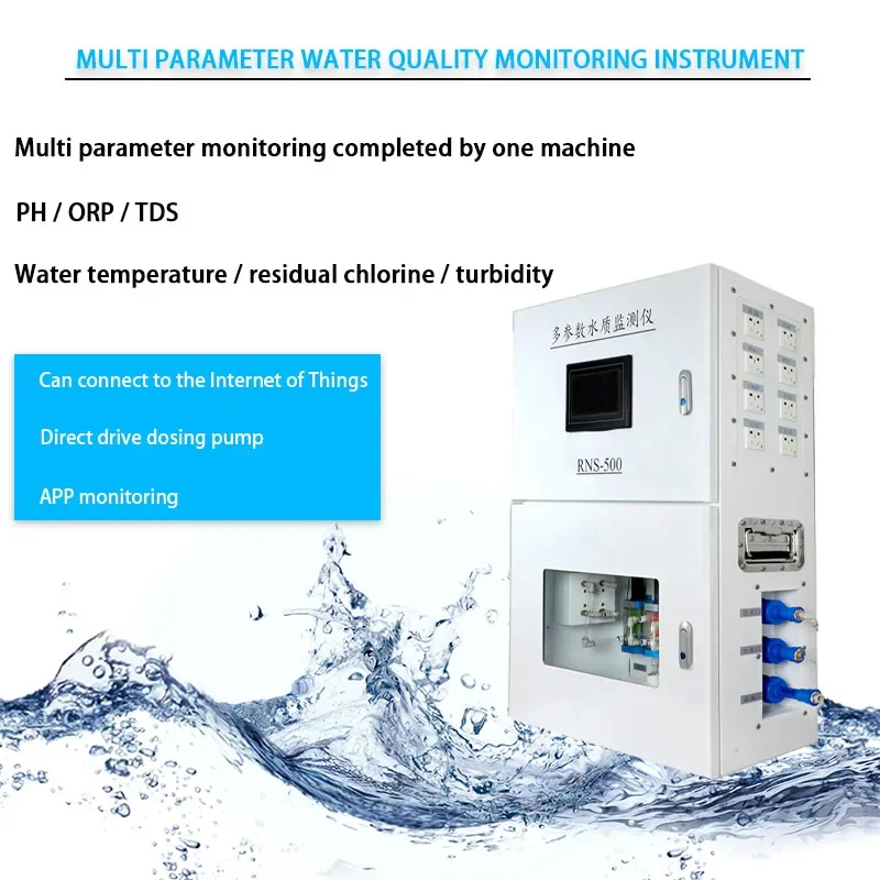 Swimming Pool Water Quality Analyzer Multi-Parameter 485 pH Turbidity Instrument for Pool Maintenance