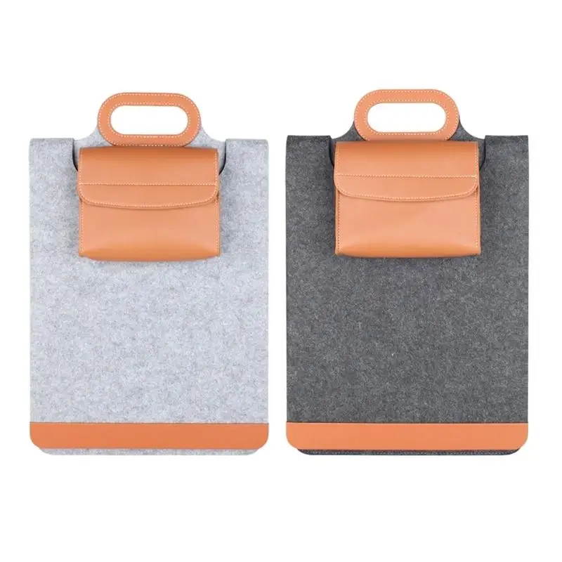 Laptop Sleeve and Fold-Out Desk Pad with Up to 15W Wireless Charging, Mouse Area, Front Pocket, and Carry Handle D2RC