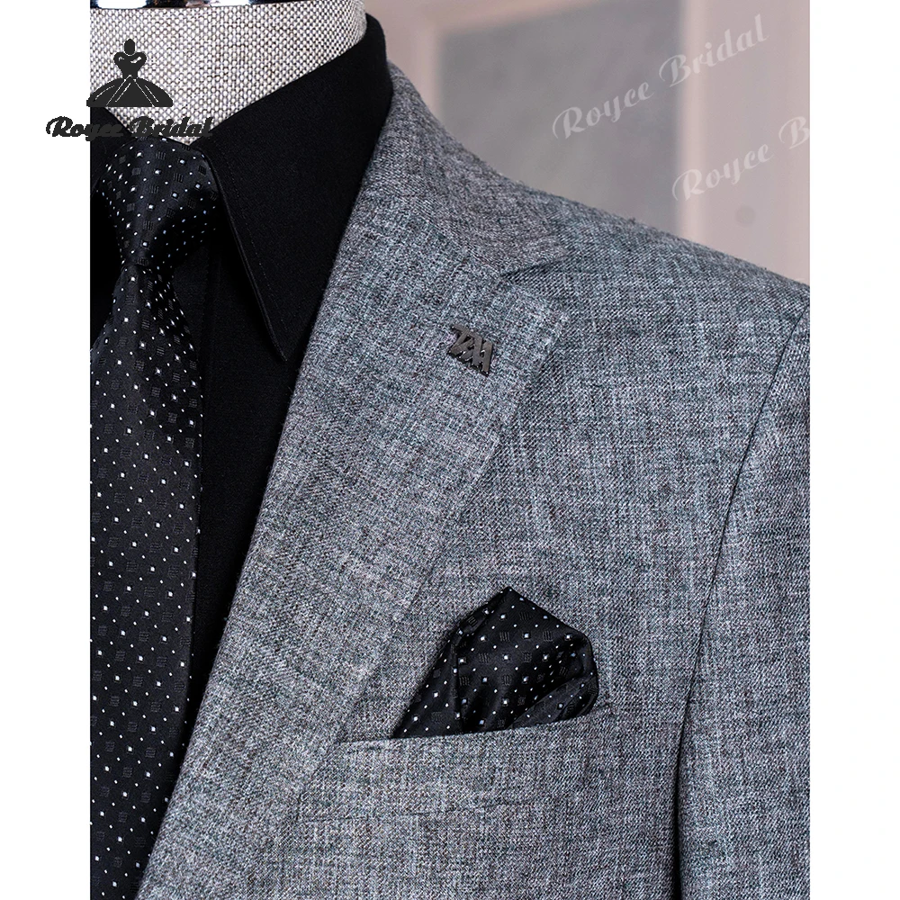 Notch Revers Tweedelige Single Breasted Heren Trouwpak 2026 Zakelijk Avondpak Aangepaste trajes para hombre