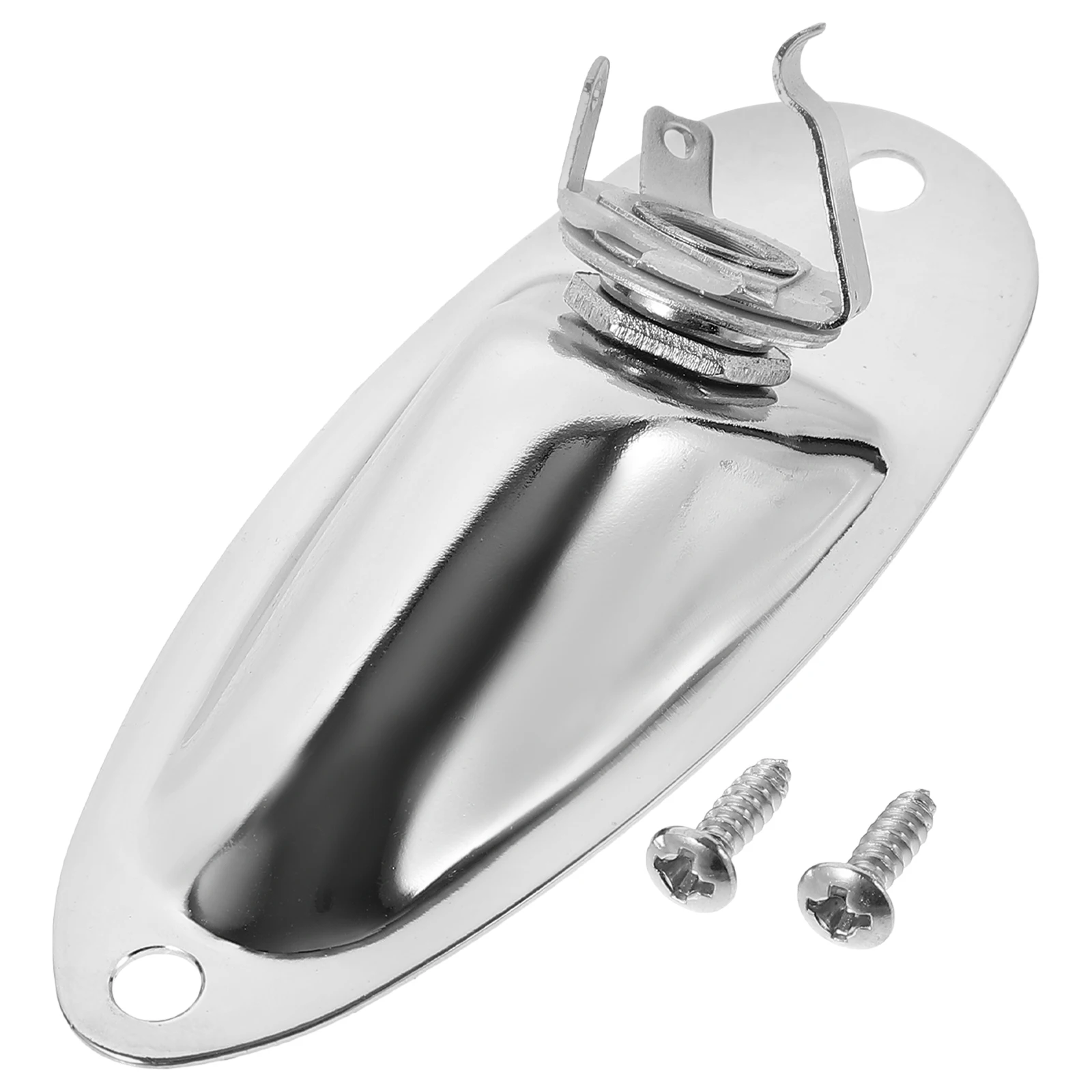 

Electric Guitar Pickup Jack Input Socket Plate Frame Metal Parts Replacement for