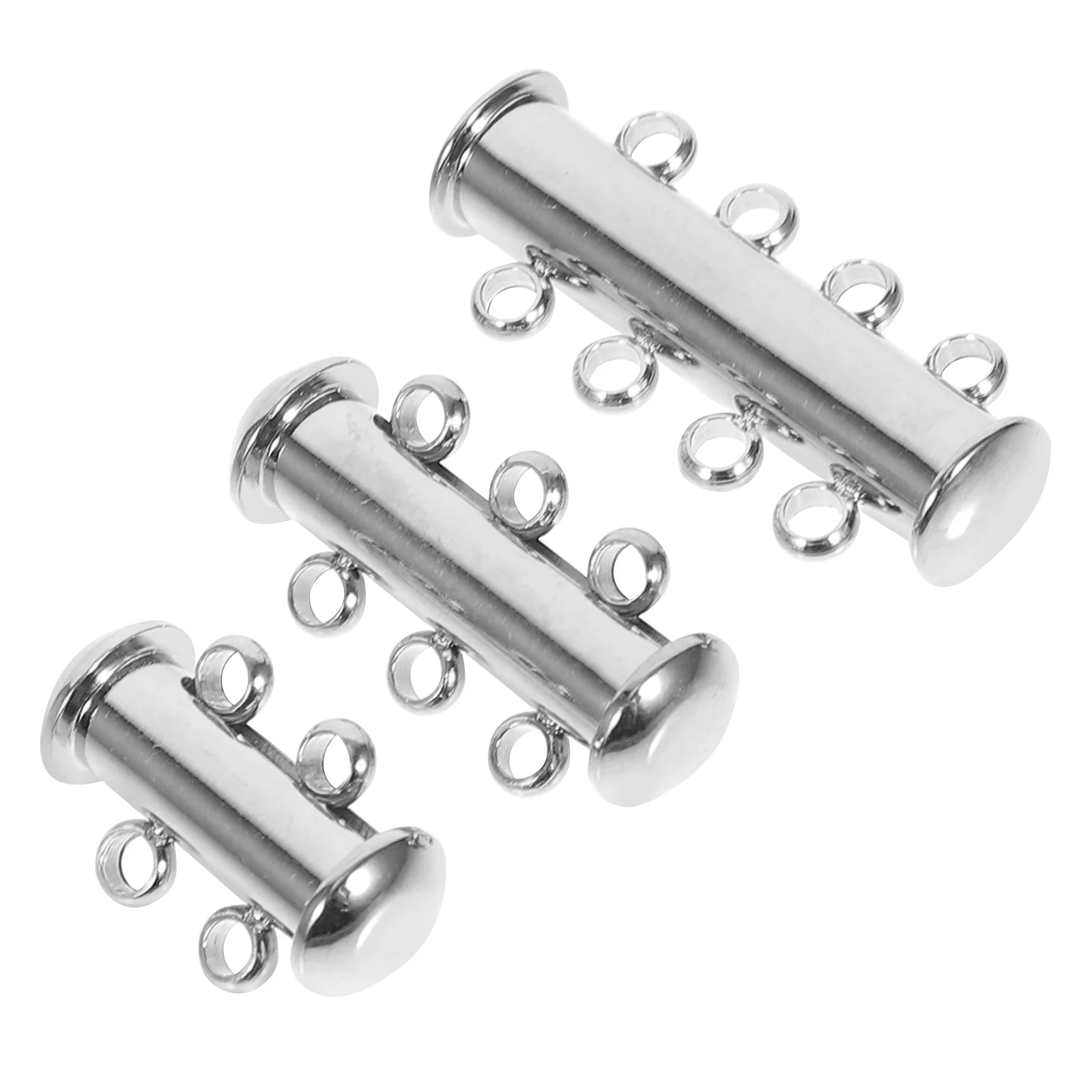 

3 Pcs Necklace Clasp Gold Stainless Steel Bracelet Connecting Buckle Jewelry Accessories Metal Pearl Bracelet Clasp Layered Look