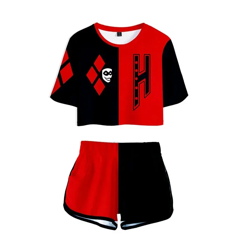 A Litter Of Bears Movie Suicide Cosplay Costumes Short Sleeve Sport Suit Girls Tees Shorts T Shirt Running Sets 2025 New