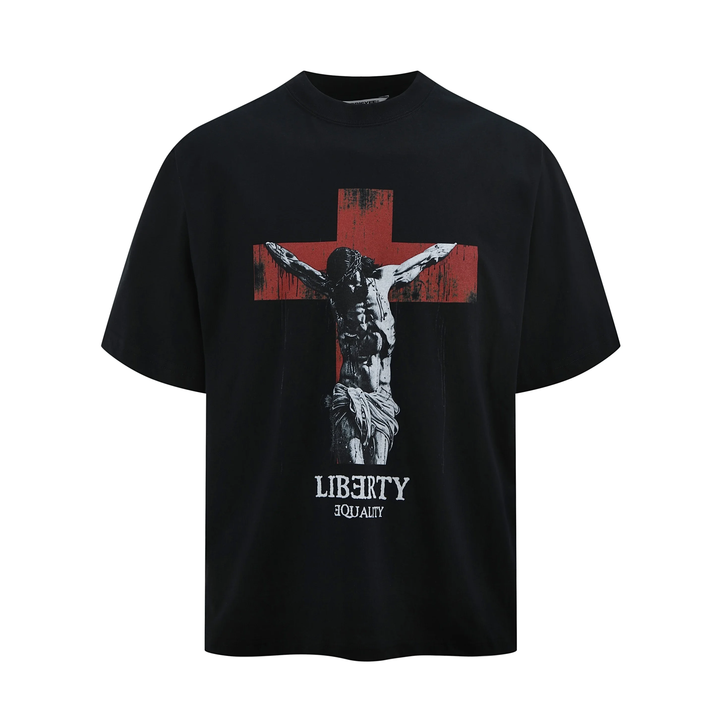 

Trendy Brand Pure Cotton Printing Men Short-sleeved Men's and Women's Cool Men's Loose and Versatile T-shirt Couple America