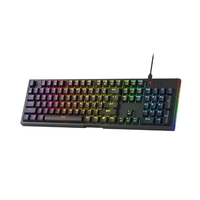 Redragon K670 RGB Backlit Gaming Keyboard, 104 Keys Hot-Swap Mechanical Keyboard, Upgraded Socket, Quiet Linear Red Switch