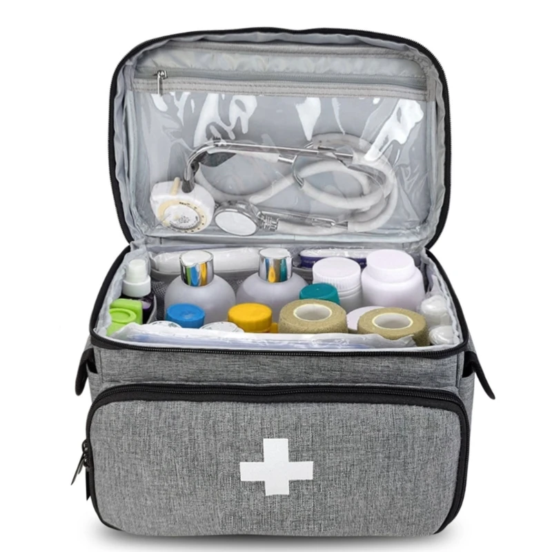 Large-Capacity  Box Layered Household First Aid Kits  Boxes  Cabinet Portable Fabric Storage Bag