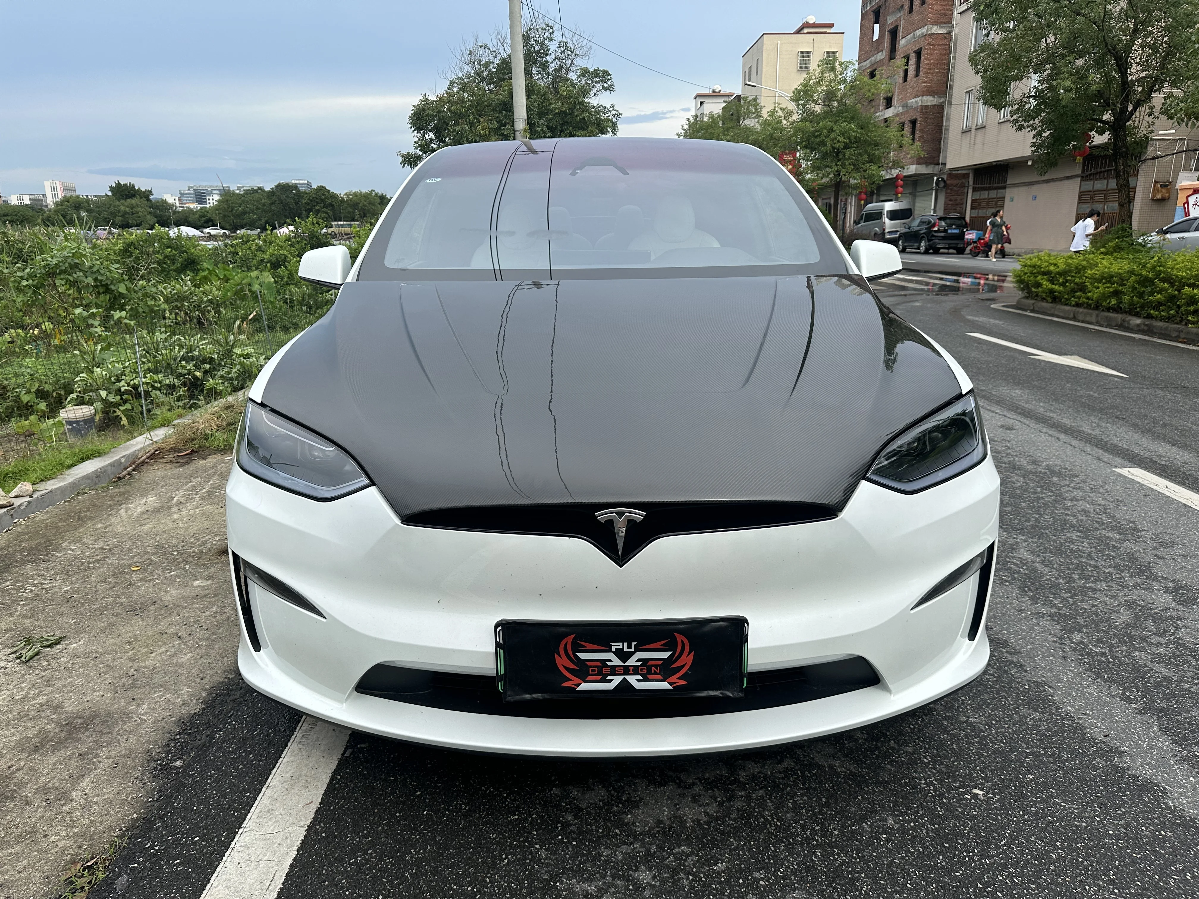 RZ Style Carbon Fiber Bonnet Hood For Tesla Model X Plaid 2021-2024