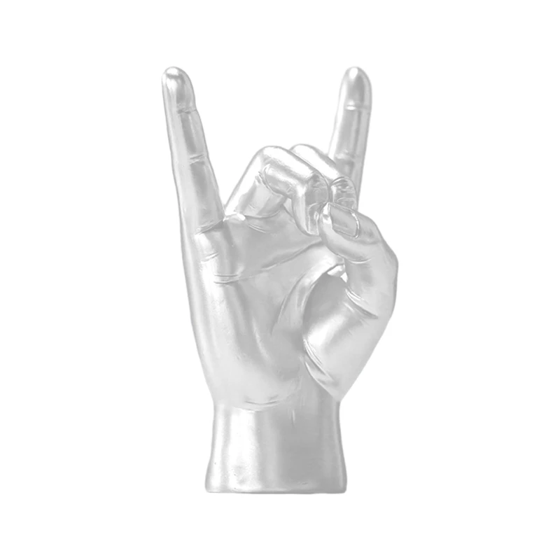 Sign Rock and Roll Statue Hand Sculpture Music Shows Party Livehouse Home Decorations Theme Party