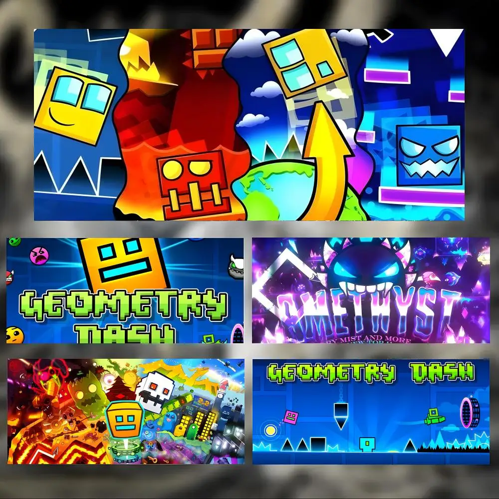 

Большой толстый коврик для мыши Fast Fun Game G-Geometry Dash с прошитыми краями, игровой коврик для ПК