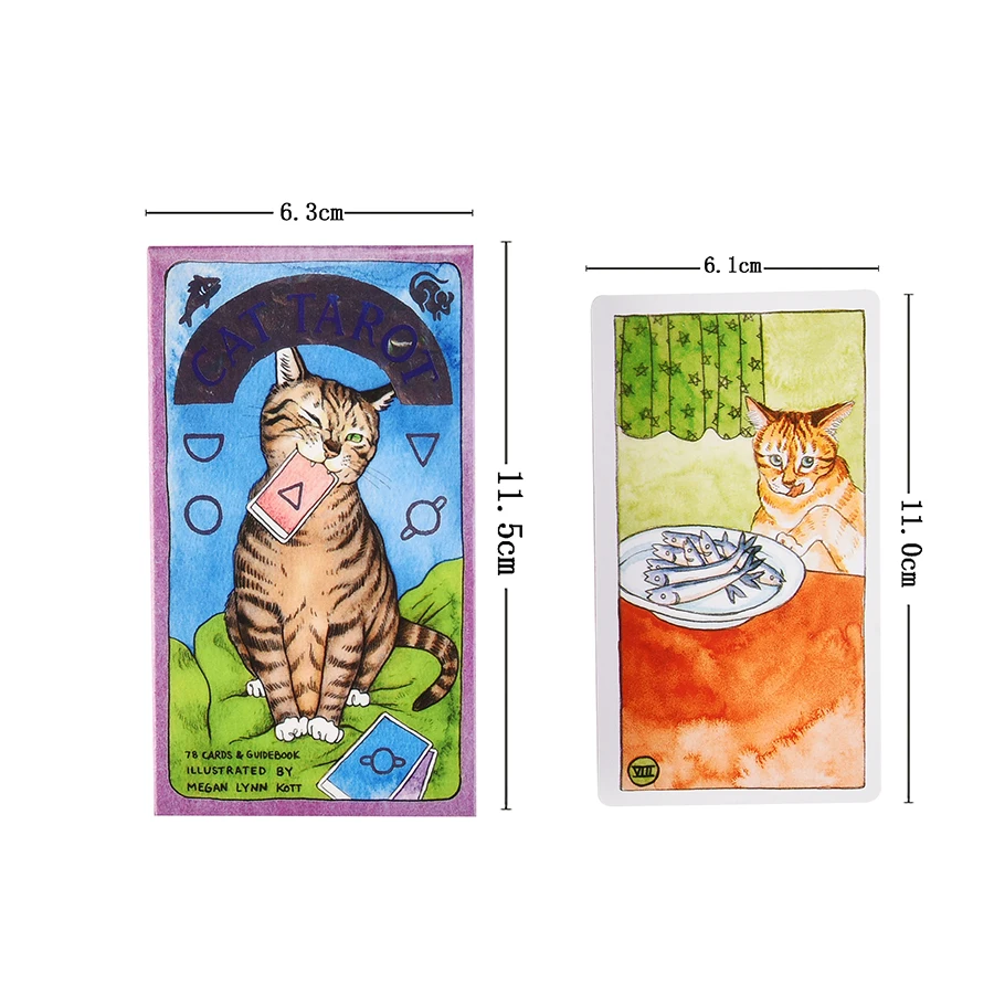 CAT TAROT Tarot Cat: 78 kart Megan Lynn Kott Ten rozrywka nowoczesna kolejka do klasycznego tarota