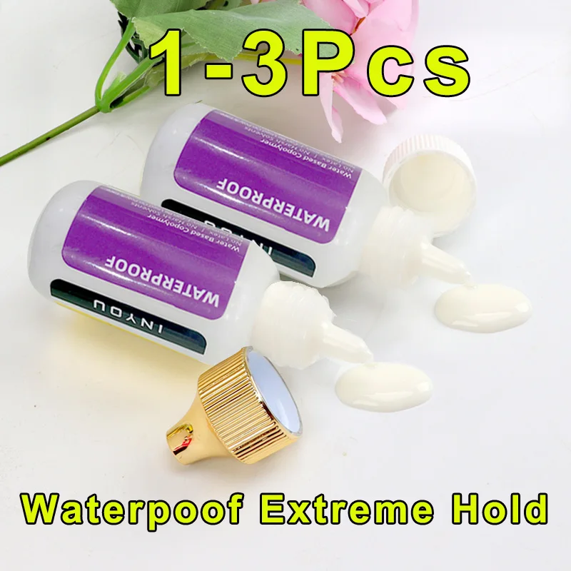 วิกผมติดตั้งลูกไม้กาวกันน้ํา Strong Hold ลูกไม้ละลายกาวกาว 1.3Oz ที่มองไม่เห็น Bonding กาวด้านหน้าวิกผมทํากาว